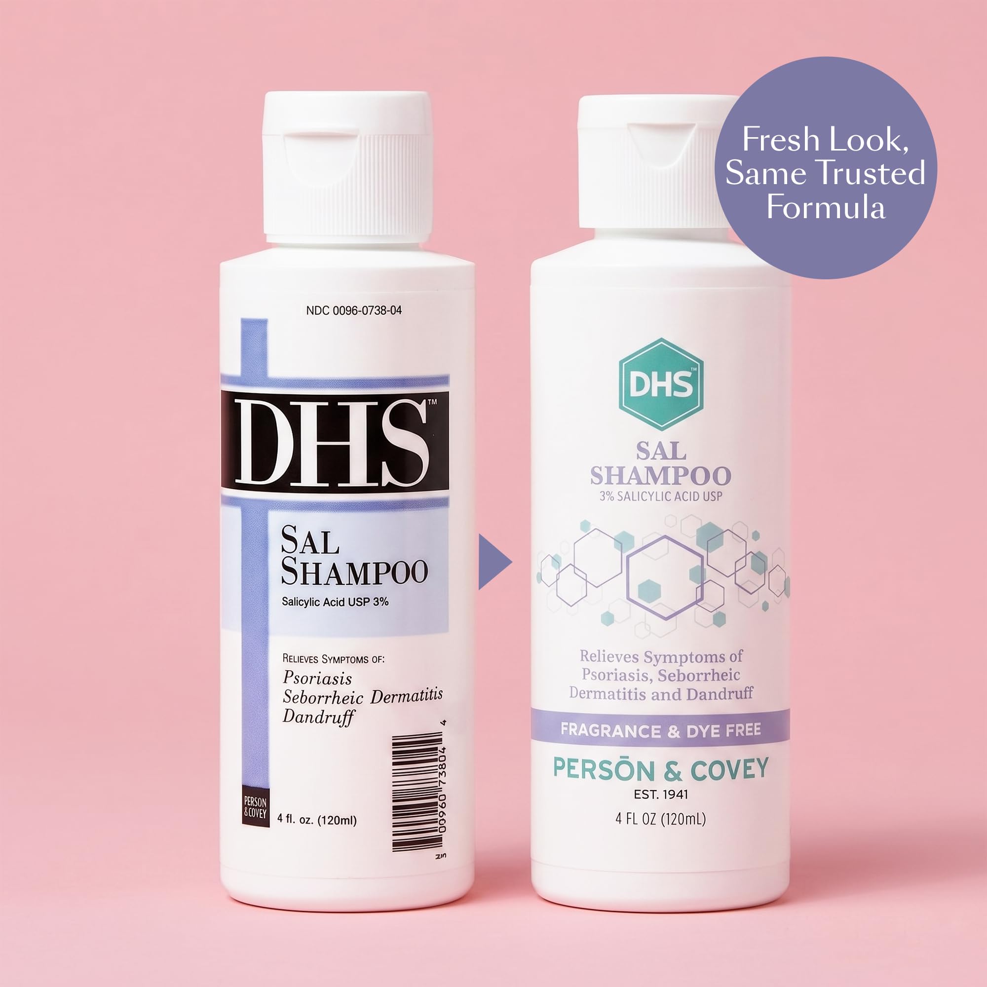 DHS SAL label close-up highlighting 3% salicylic acid ingredient