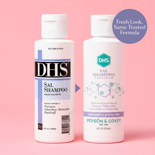 DHS SAL label close-up highlighting 3% salicylic acid ingredient