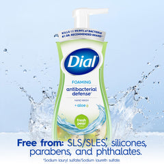 Dial fresh pear bottle label detail showing ingredients and clarity benefit