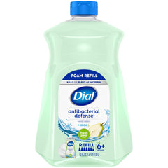 Dial fresh pear front packaging showing large refill bottle and clear branding for convenience