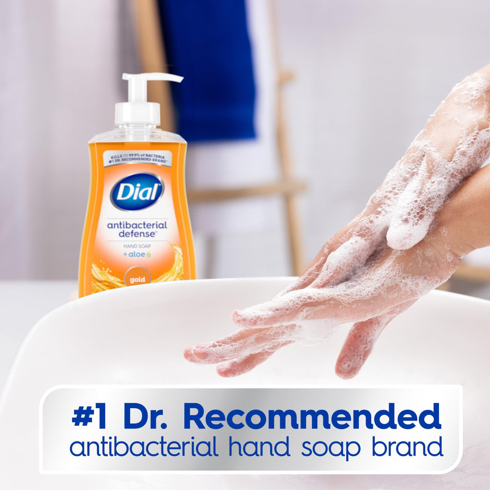 Dial bottle label detail highlighting ingredients and dermatologist-tested benefit