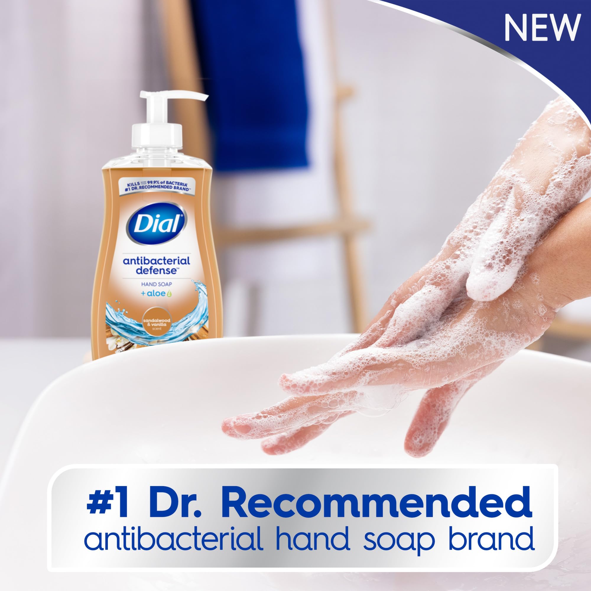 Dial creamy lather texture on hand, moisturizing clean without residue