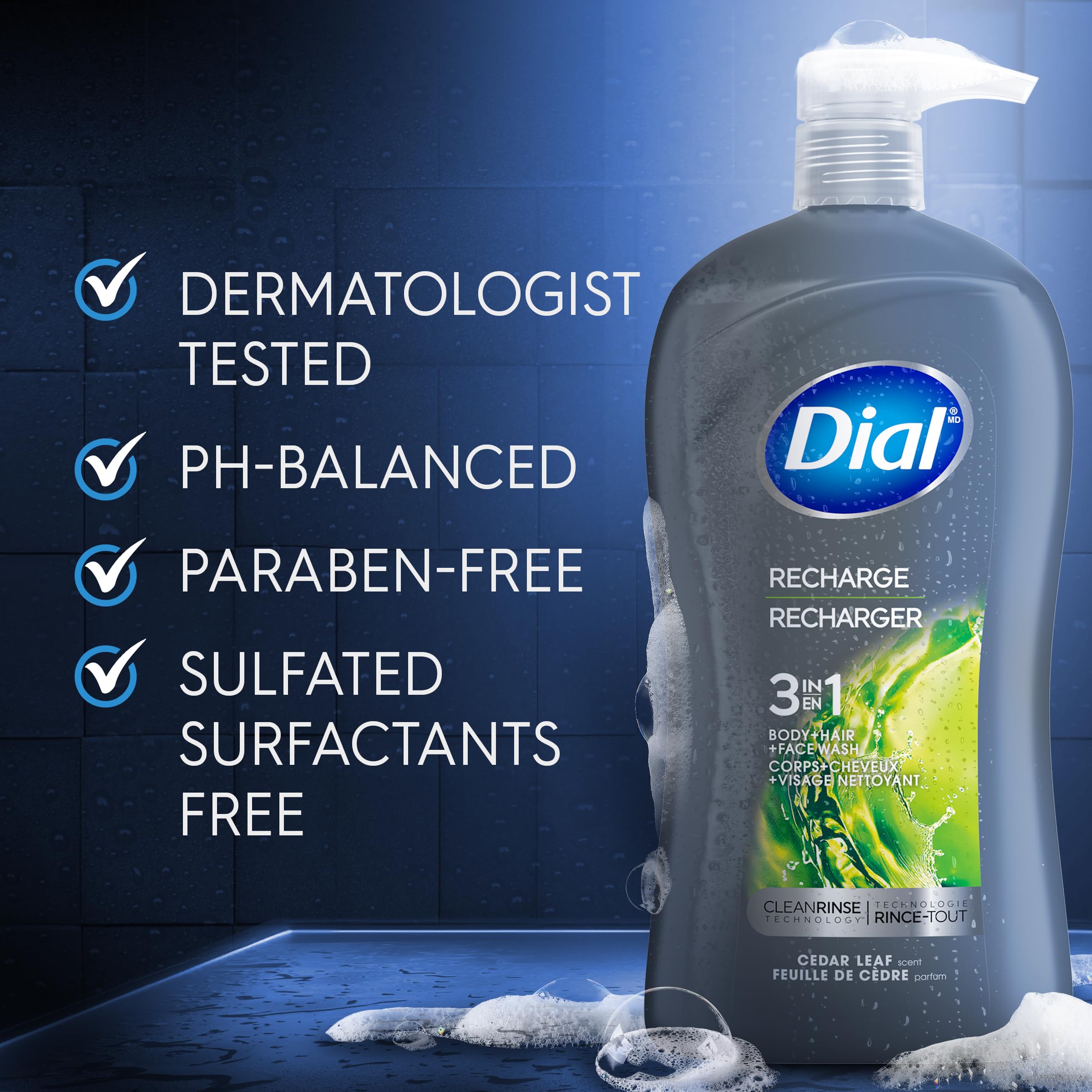 Close-up foam texture from Dial highlighting moisturizing creamy lather