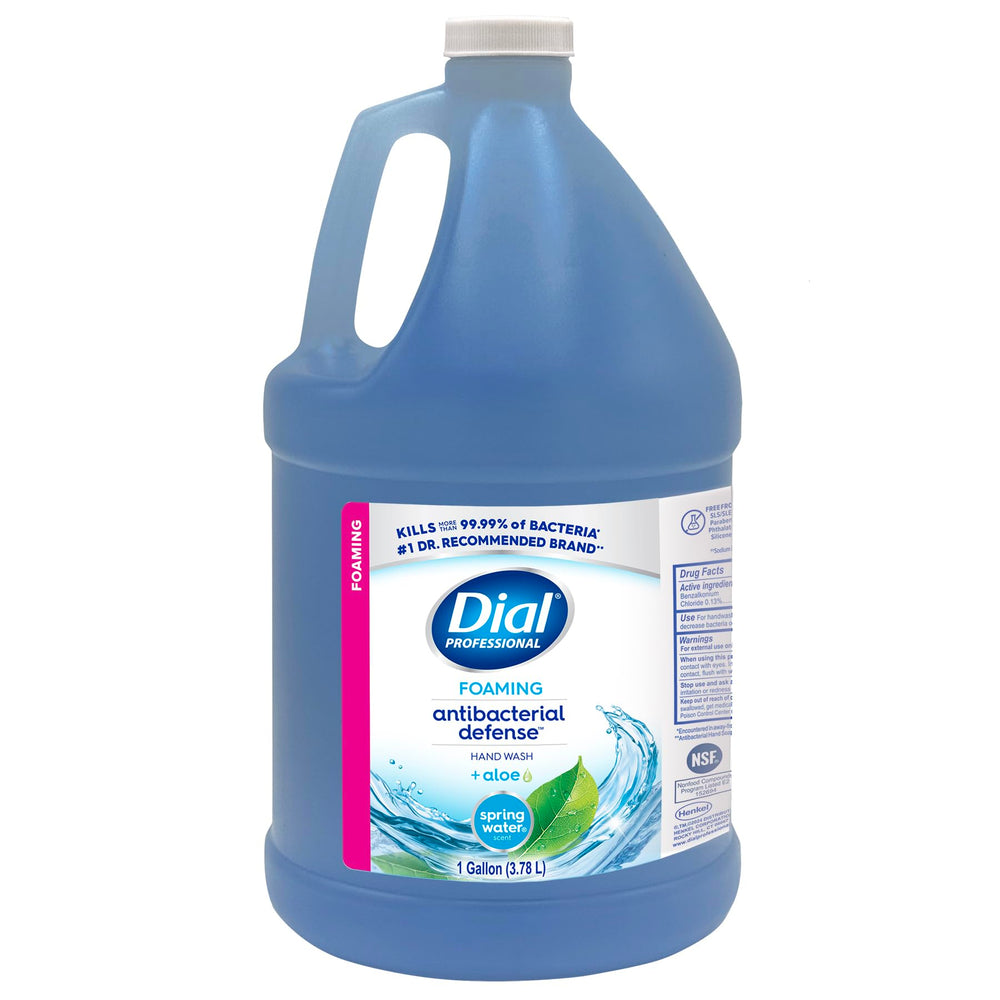 Dial bottle front label showing product name and antibacterial benefit