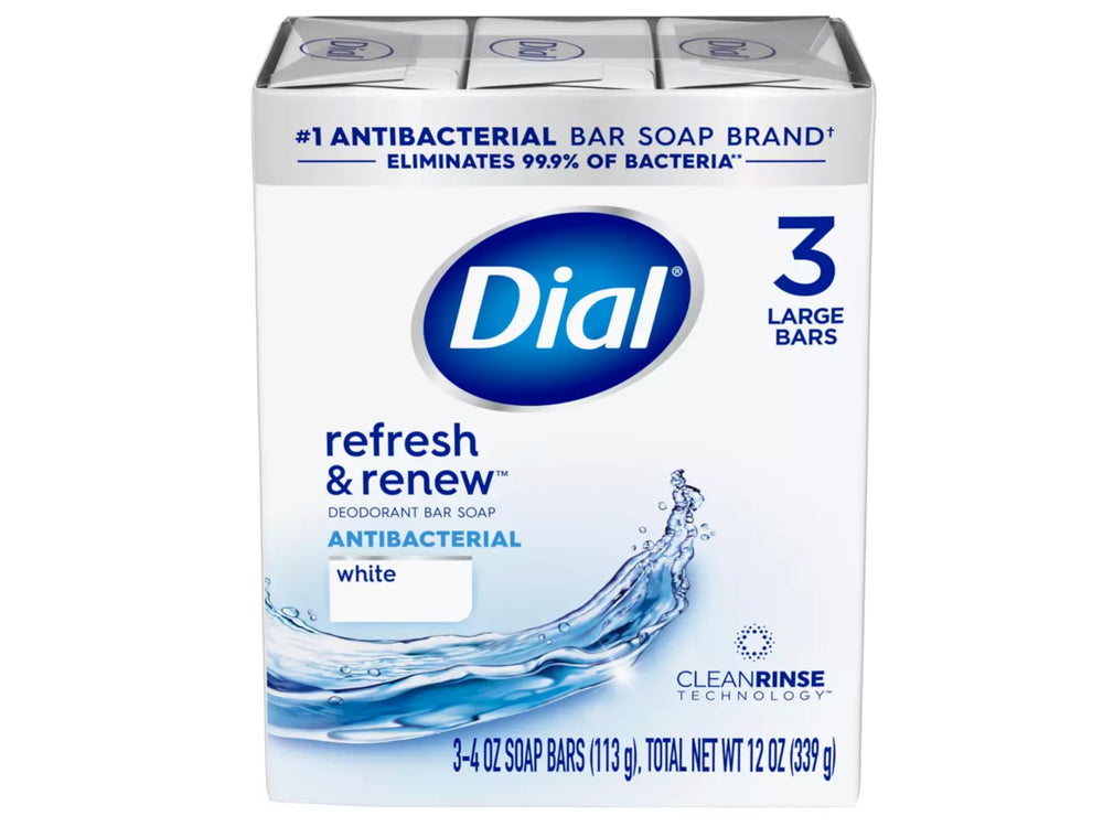 Dial Refresh & Renew soap bar close-up showing smooth texture and clean appearance