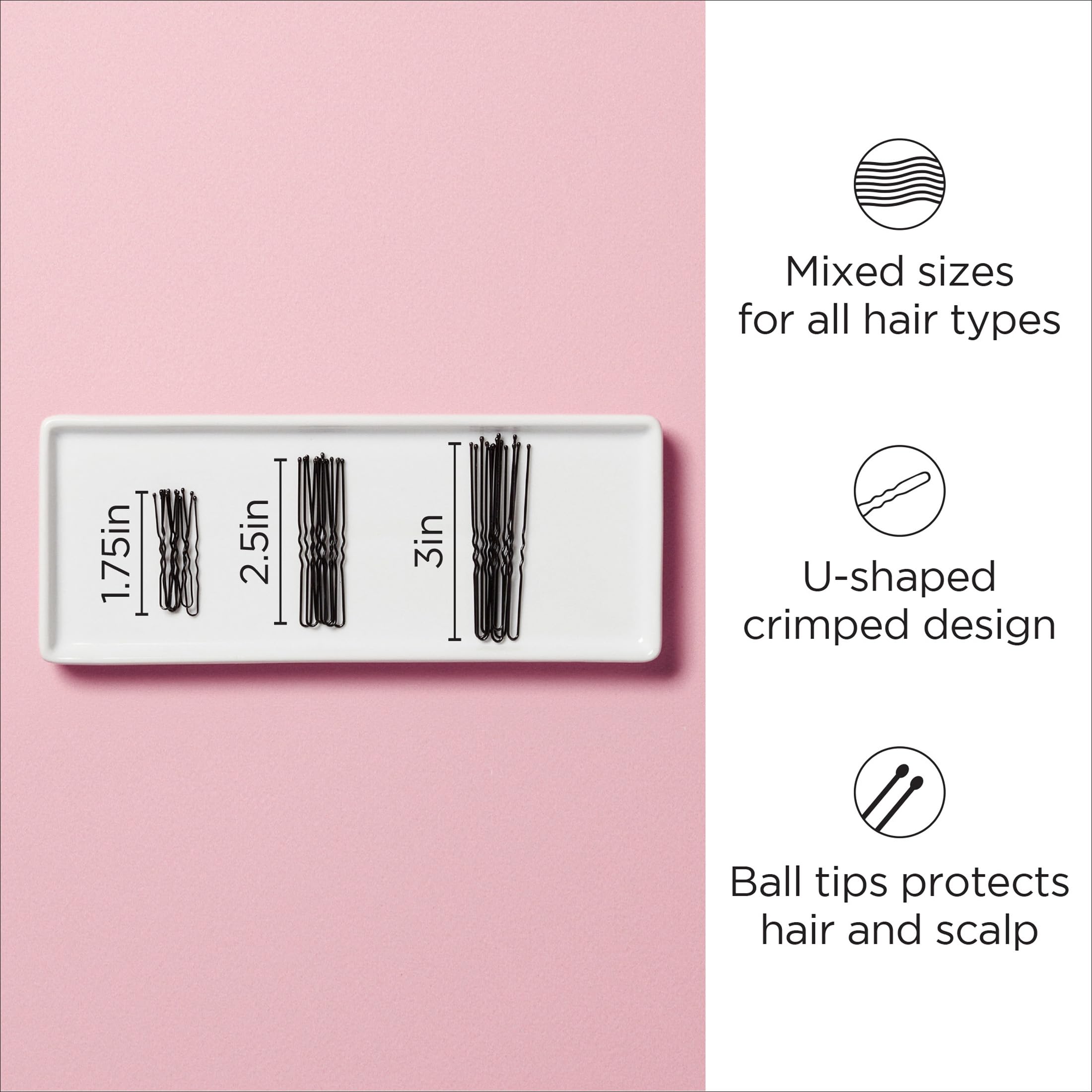 Diane hair pins close crimped texture highlighting stronger grip