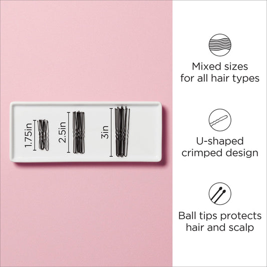 Diane hair pins close crimped texture highlighting stronger grip