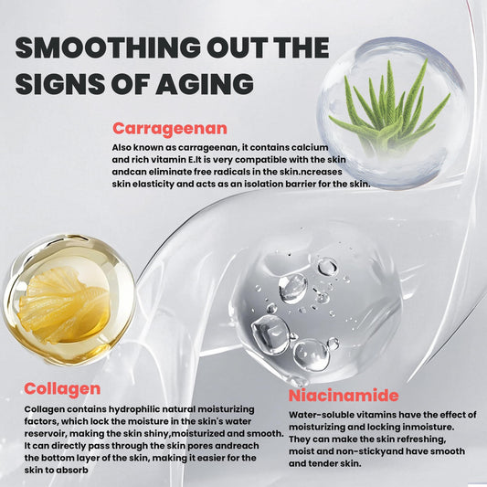 Dianzan hydrogel close-up texture illustrating smooth sheet and deep hydrating delivery