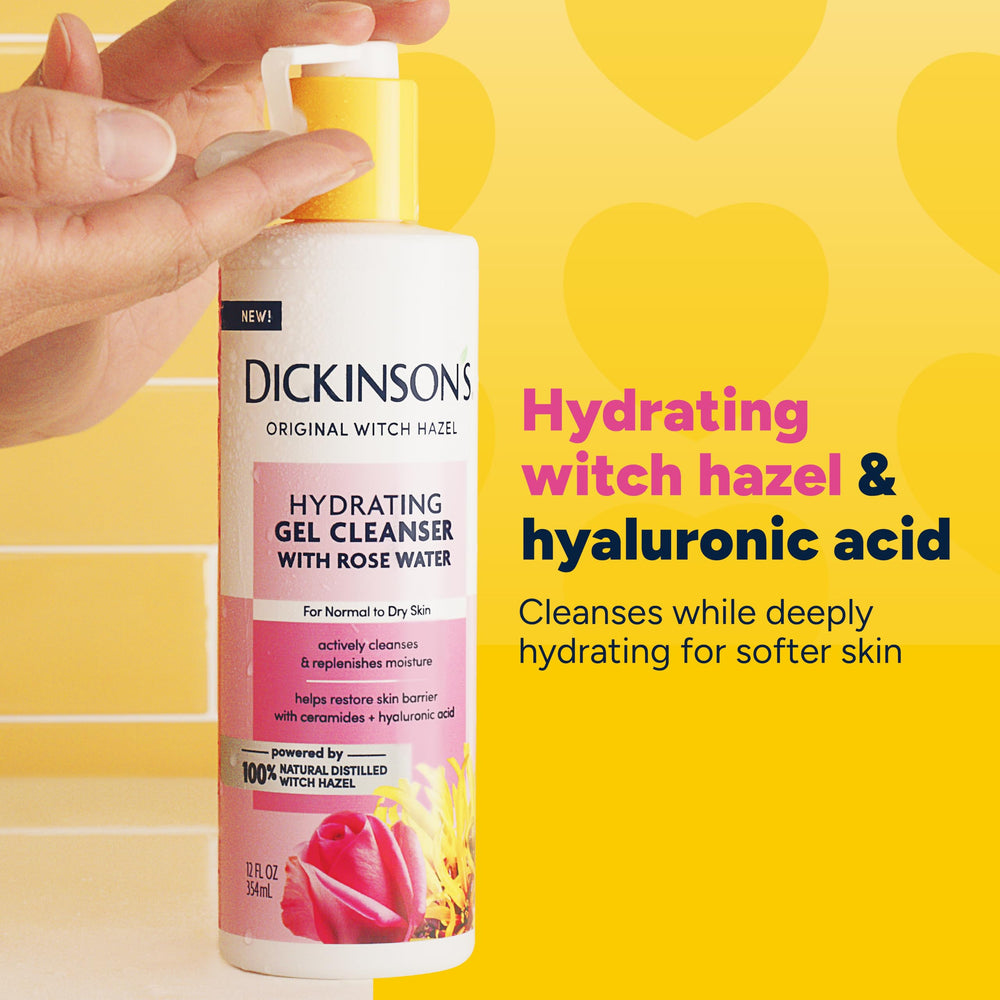 Dickinson's gel on hand foaming to show effective yet gentle cleanse