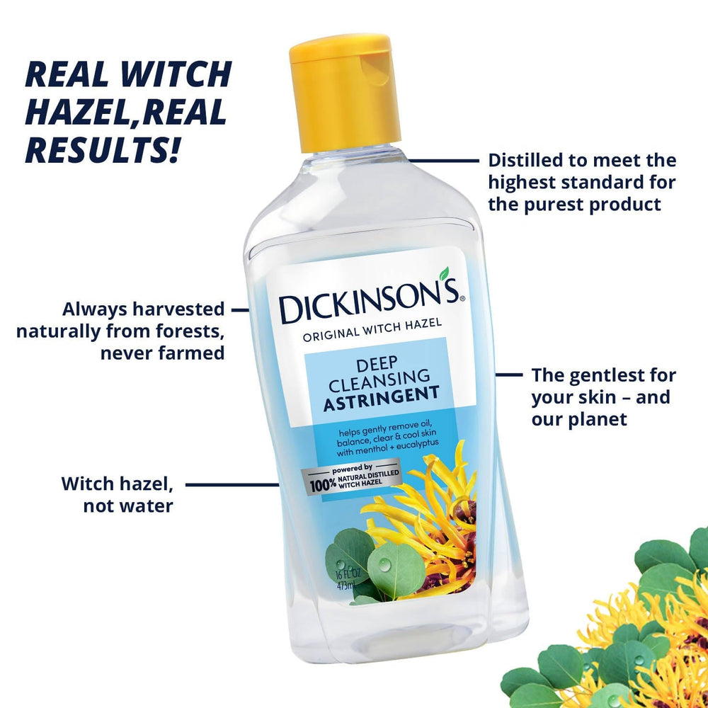 Dickinson's label closeup showing ingredients and sustainable harvest information