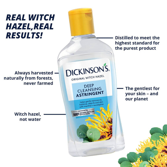 Dickinson's label closeup showing ingredients and sustainable harvest information