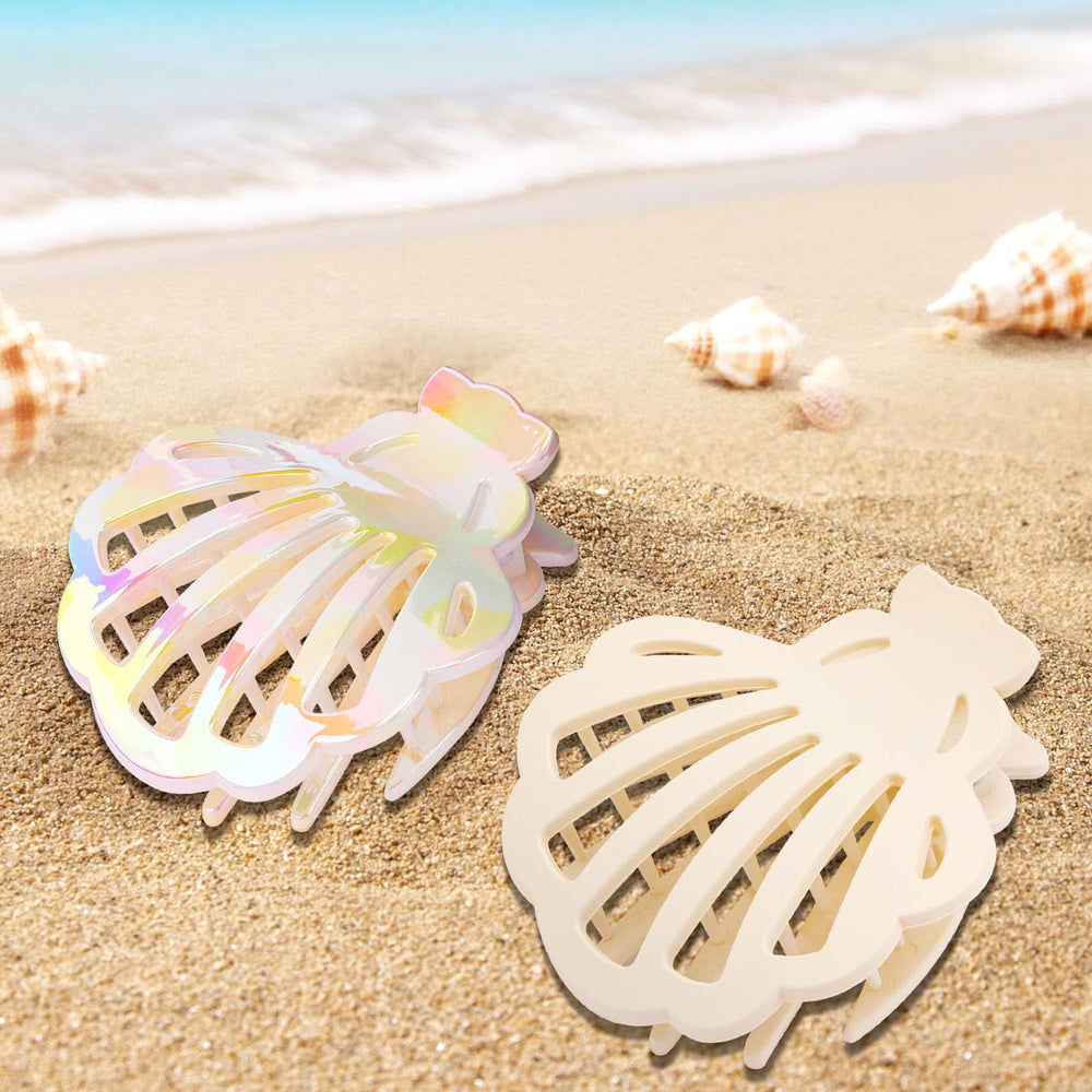 Didder clip worn in beach hair demonstrating firm grip and summery style