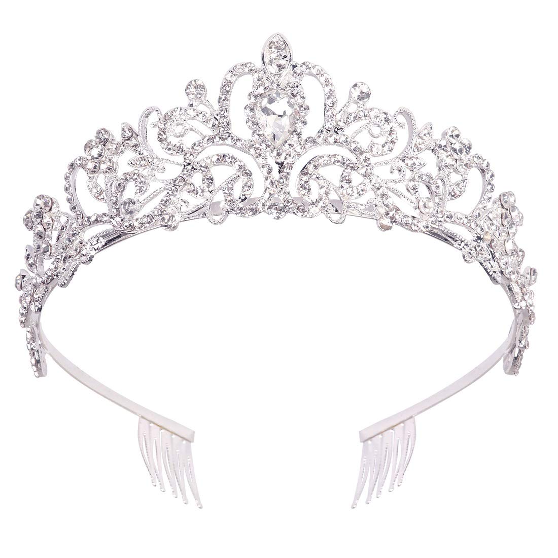 Didder front view tiara showcasing sparkle and elegant shape for formal looks