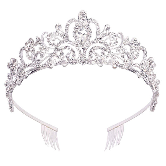 Didder front view tiara showcasing sparkle and elegant shape for formal looks