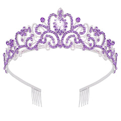 Didder silver tiara front view showing full sparkle and elegant silhouette