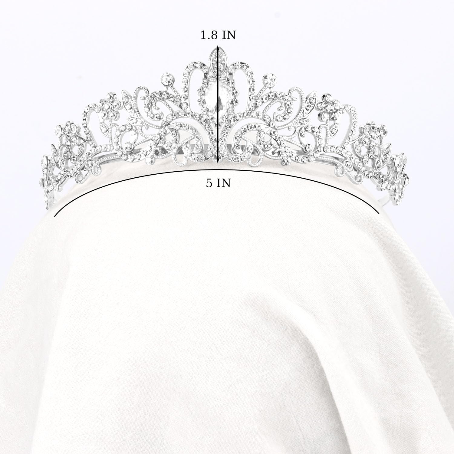 Didder on model bridal styling illustrating how the crown completes a wedding look