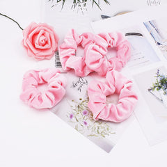 Didder scrunchie worn in ponytail back view for secure comfortable style