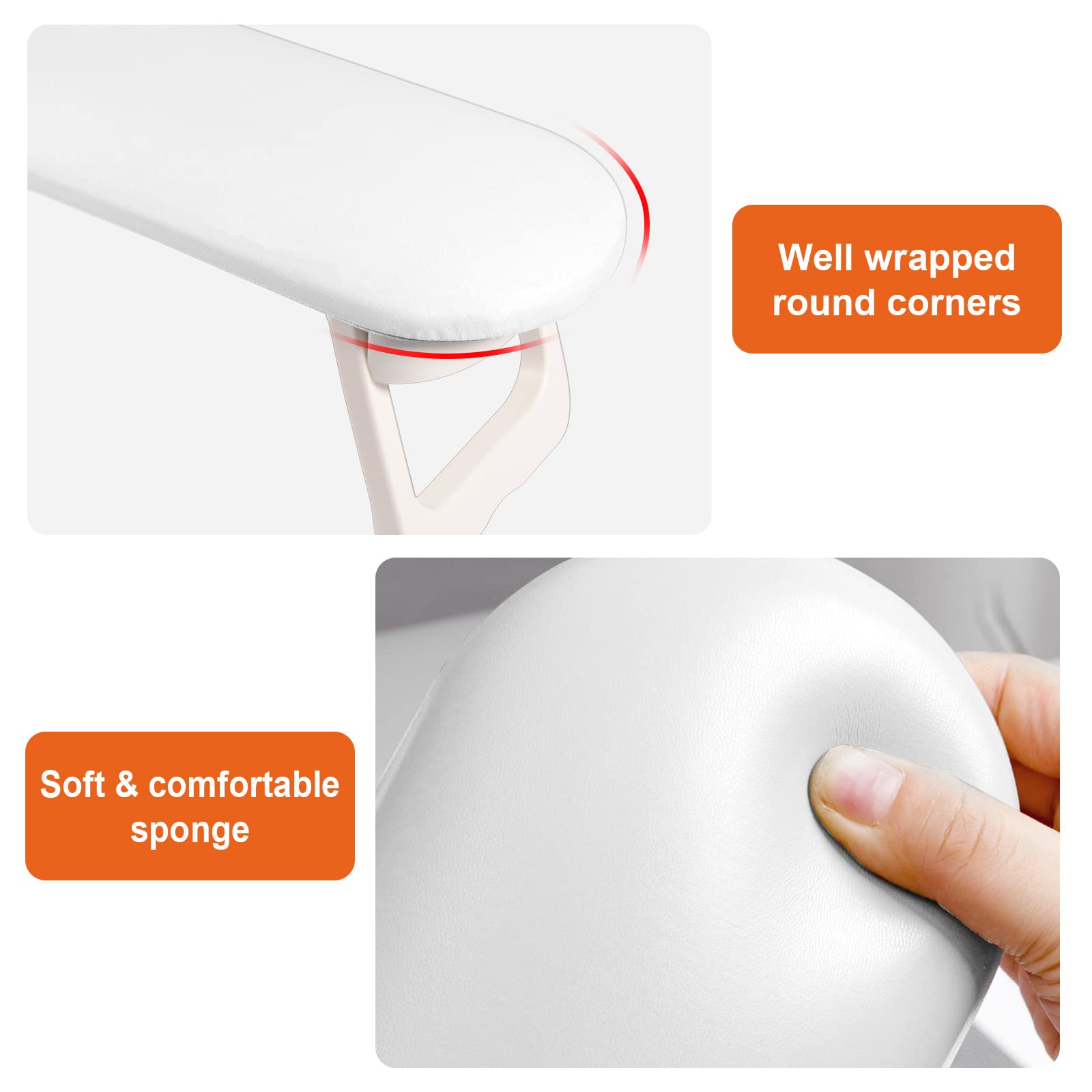 Diesisa hand rest under UV lamp showing space-saving height adjustment benefit