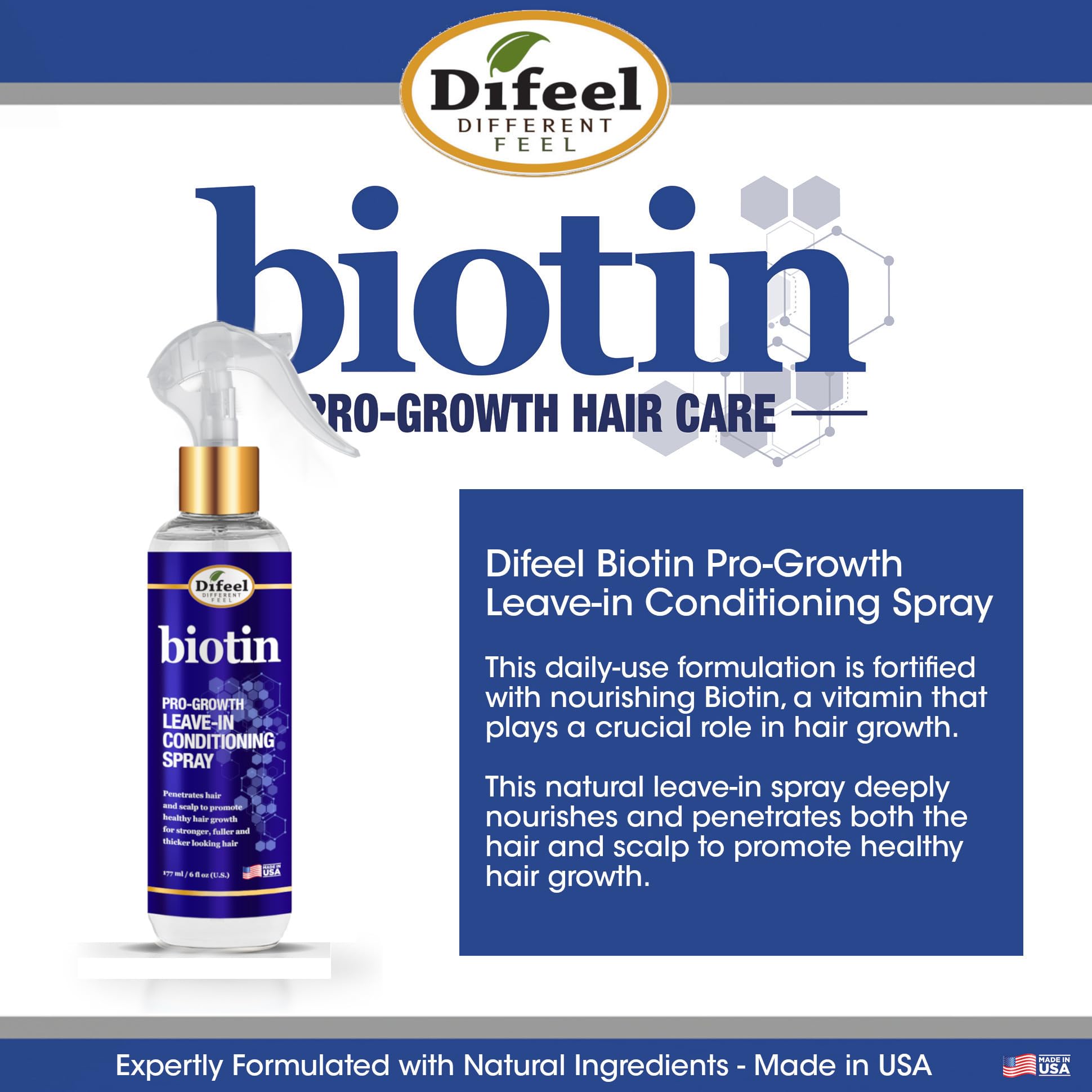 Difeel application on damp hair demonstrating easier detangling benefit