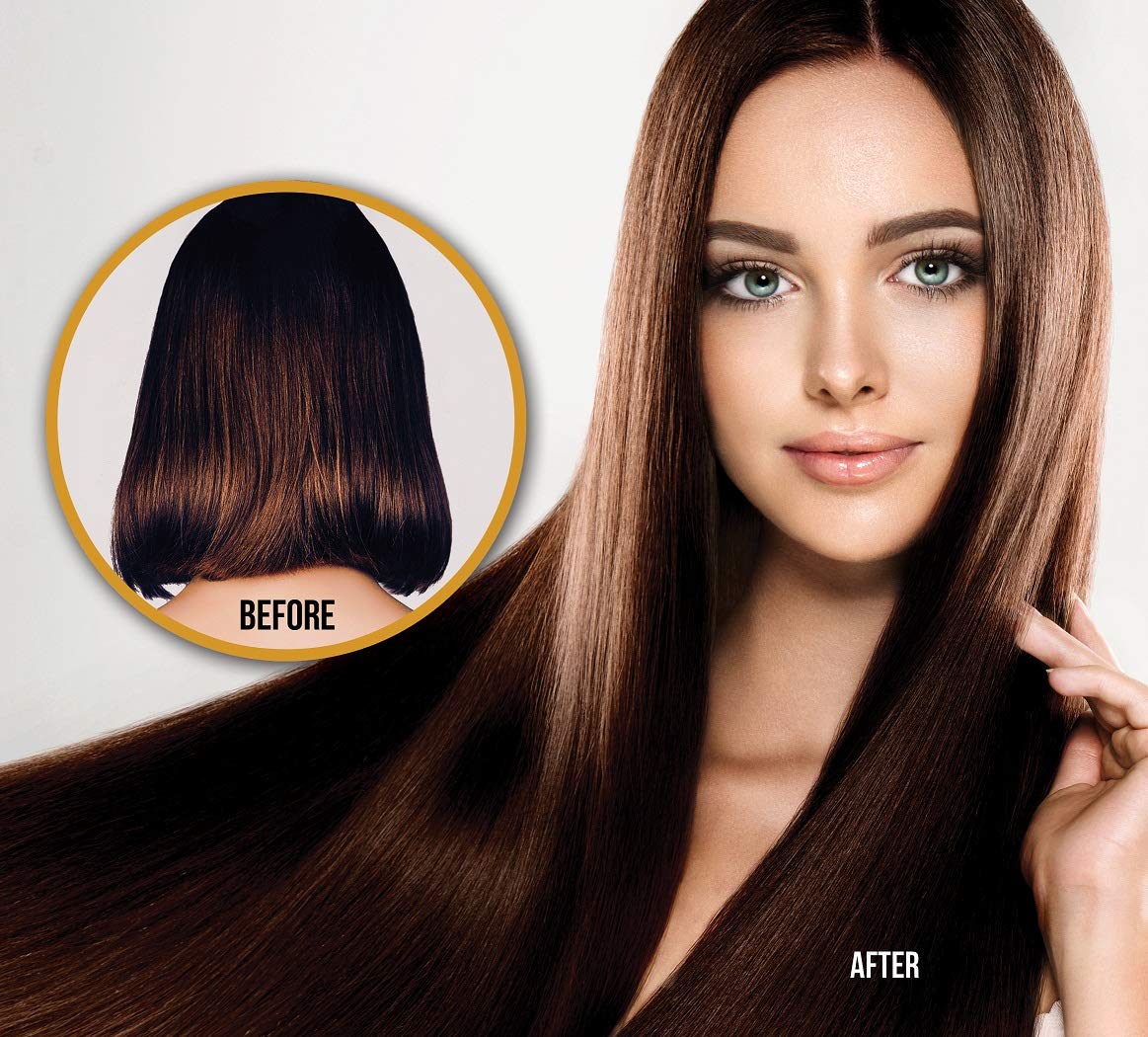 Hand applying Difeel oil to hair midlengths demonstrating smooth application benefit