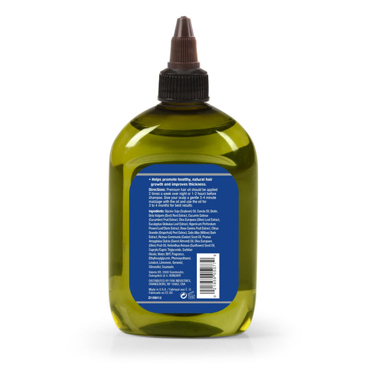 Close-up of Difeel label highlighting biotin formula and product benefits