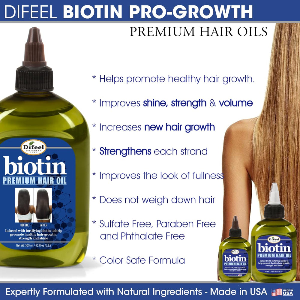 Difeel oil on dry hair adding instant shine and frizz control