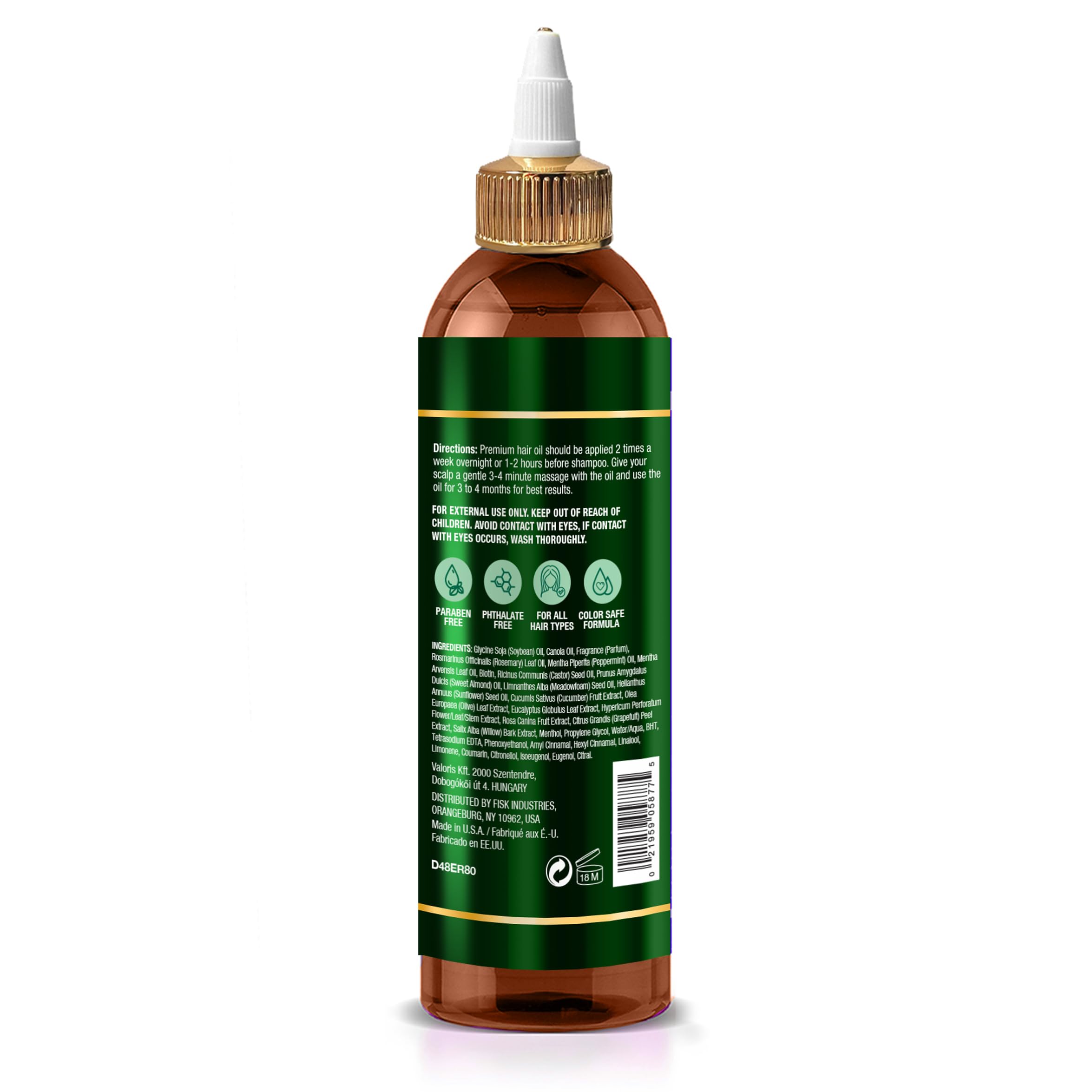 Difeel closeup label highlighting biotin and natural botanical benefits