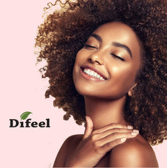 Difeel on bathroom counter in routine, promoting daily manageability