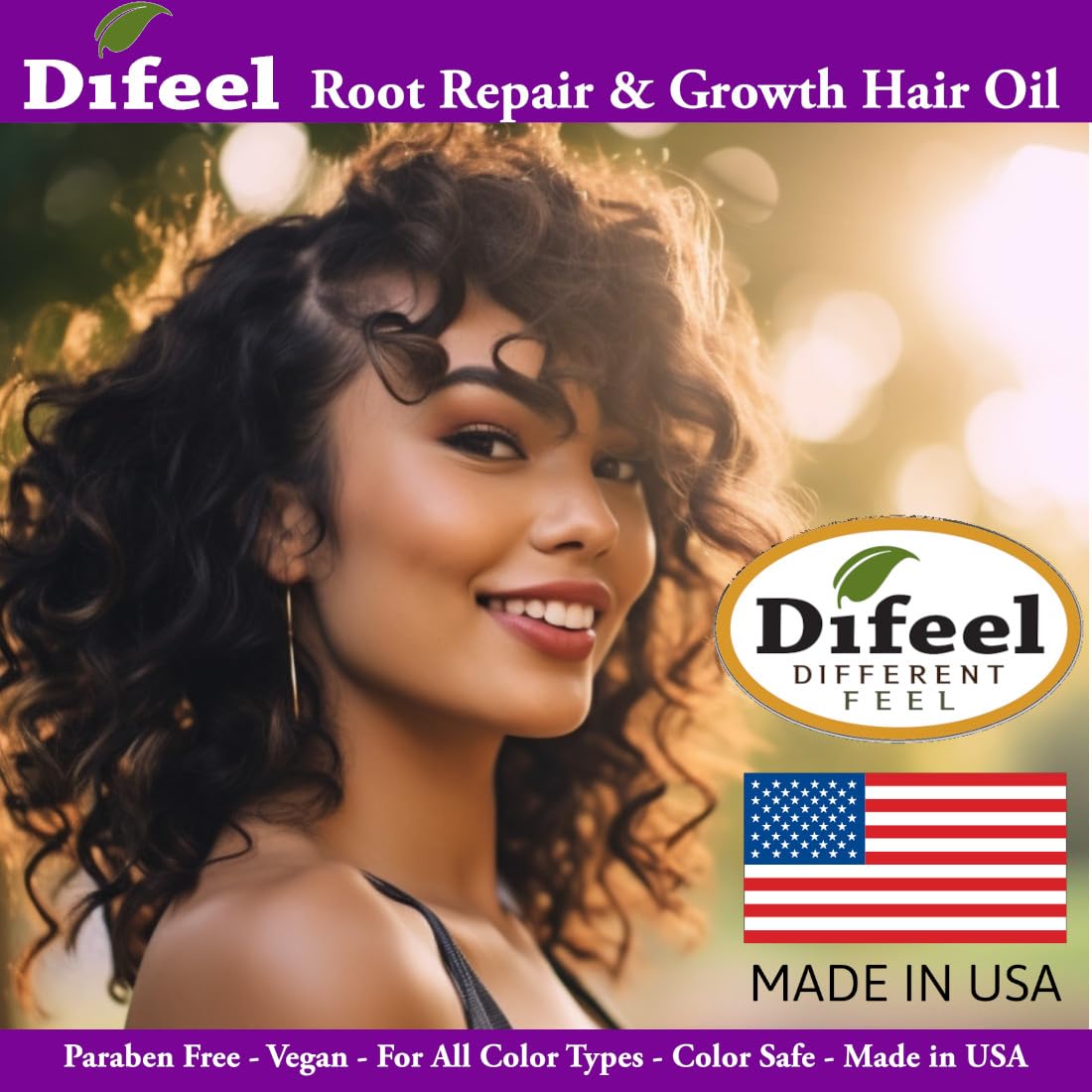 Difeel open cap detail showing applicator and spill-free benefit