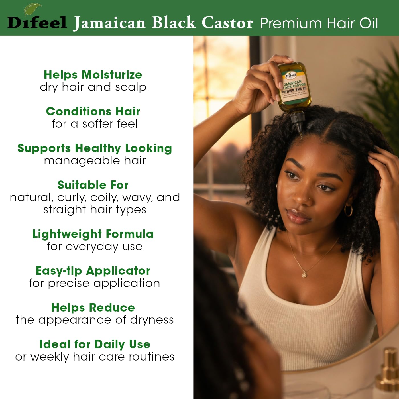 Difeel scalp massage scene illustrating circulation boost and product distribution