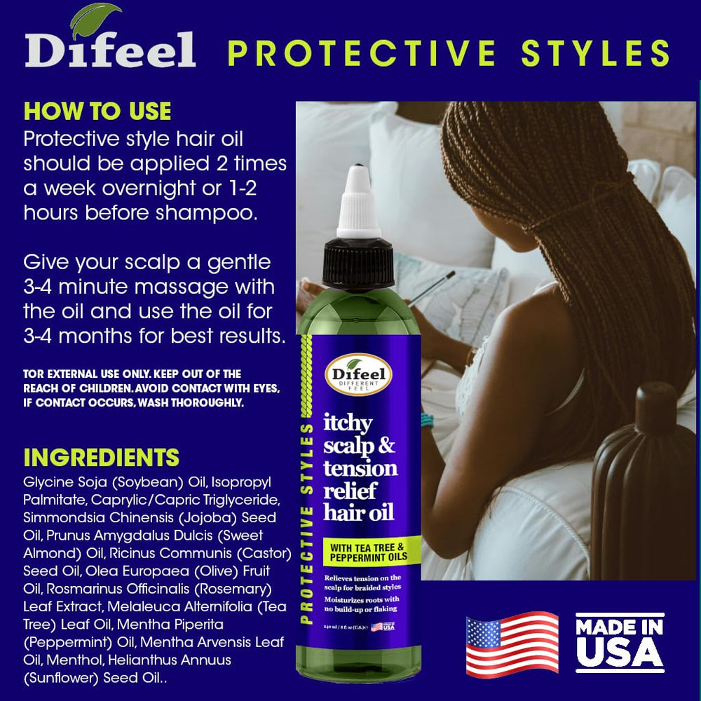 Difeel bottle in hand for scale showing generous 8 oz size advantage
