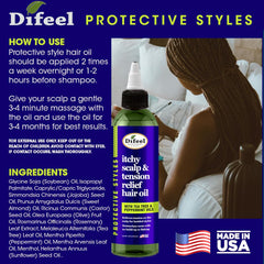 Difeel bottle in hand for scale showing generous 8 oz size advantage