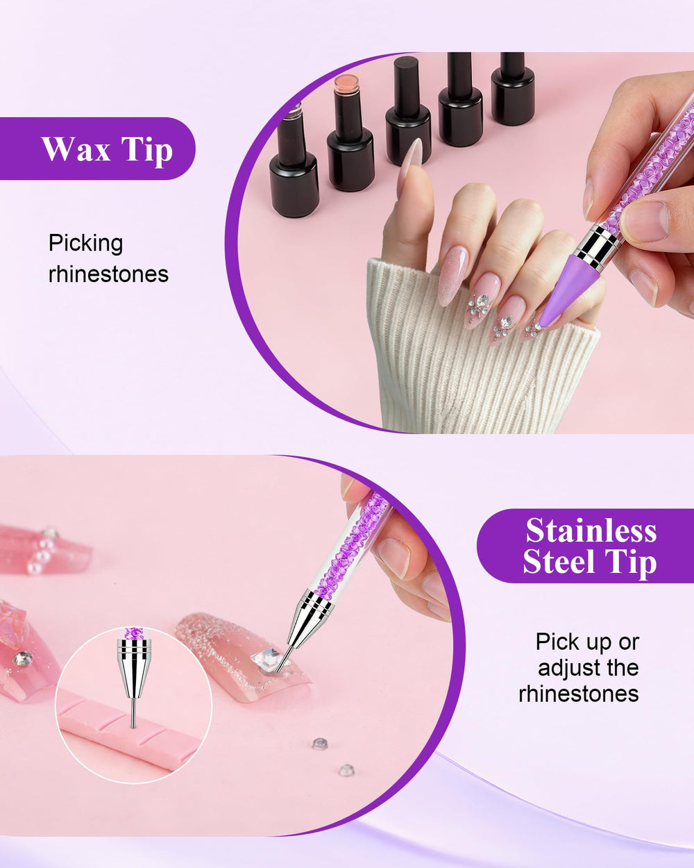 Difenni metal tweezer detail for secure grip and accurate handling
