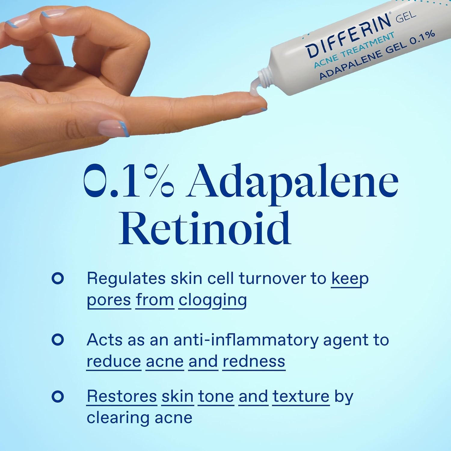 Differin on bathroom counter in daily skincare routine setting