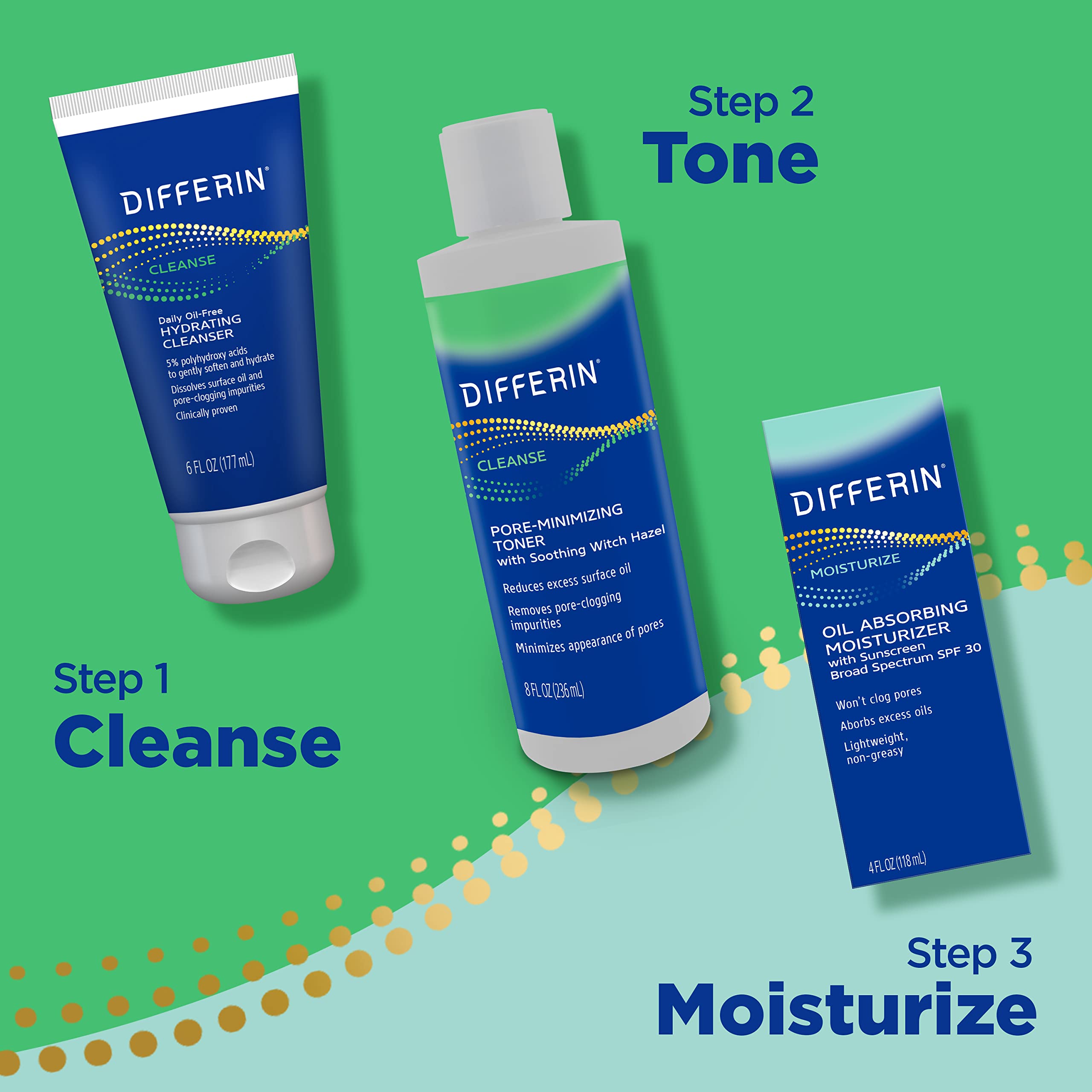 Differin close-up of foam texture showing gentle lather and effective oil removal benefit