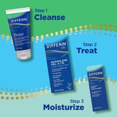 hand holding Differin tube applying product demonstrating simple application