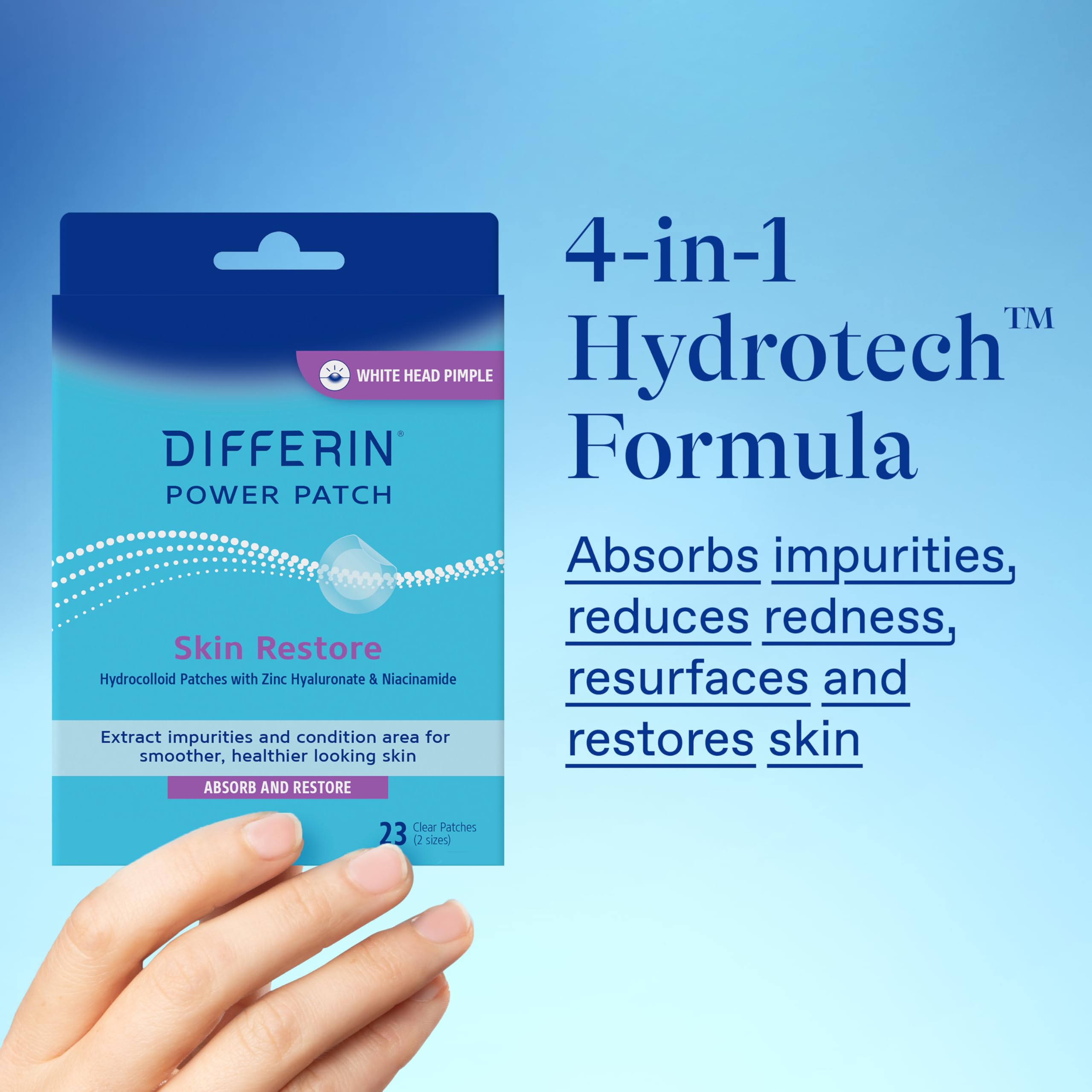 Differin patch worn under makeup, discreet daytime confidence benefit