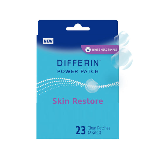 Differin front packaging showing box and count, brand clarity benefit