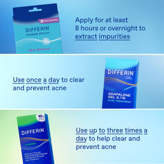 Differin ingredient callout with niacinamide and zinc hyaluronate benefits
