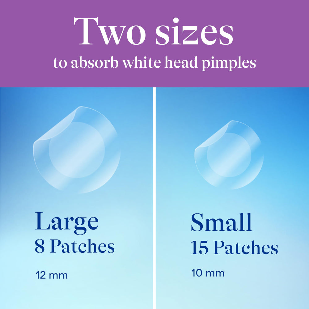 Differin large patch applied to cheek, protective barrier benefit