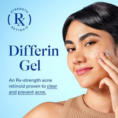 Differin 45g tube next to common objects showing size and long-lasting supply benefit