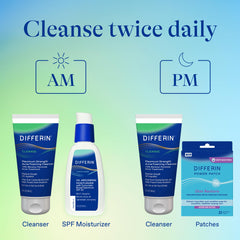 Differin size comparison with hand for portable, travel-friendly benefit