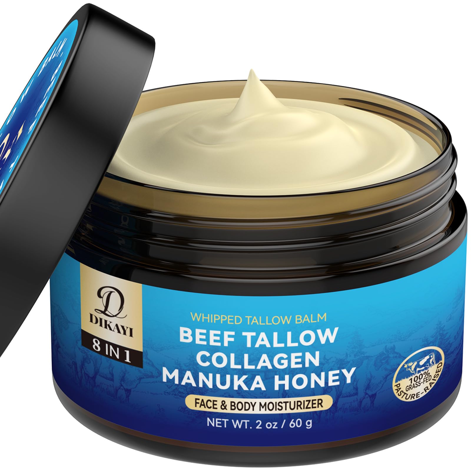 DIKAYI jar front view showing clean packaging and ingredient highlights