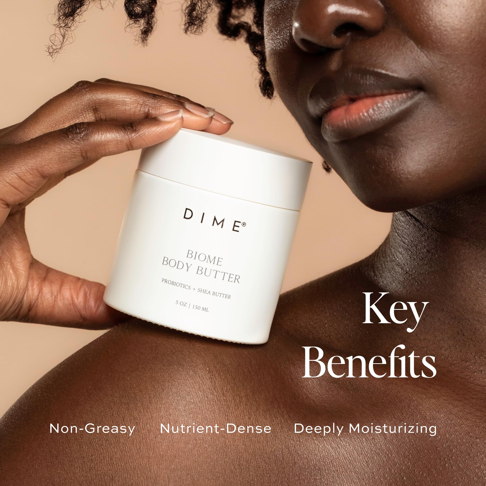DIME whipped texture close-up displaying rich cream and fast absorption
