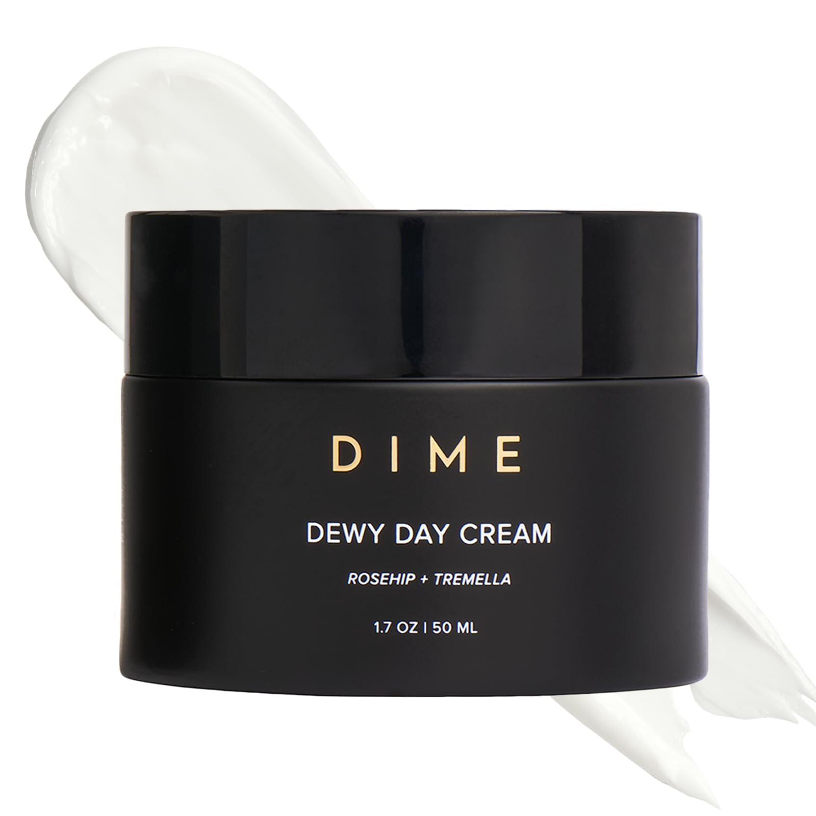 DIME front jar showing sleek packaging and easy-access moisturizer