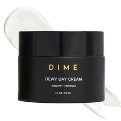 DIME front jar showing sleek packaging and easy-access moisturizer