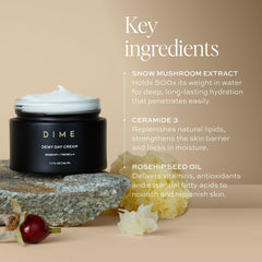 DIME cream being dispensed showing smooth application and absorption