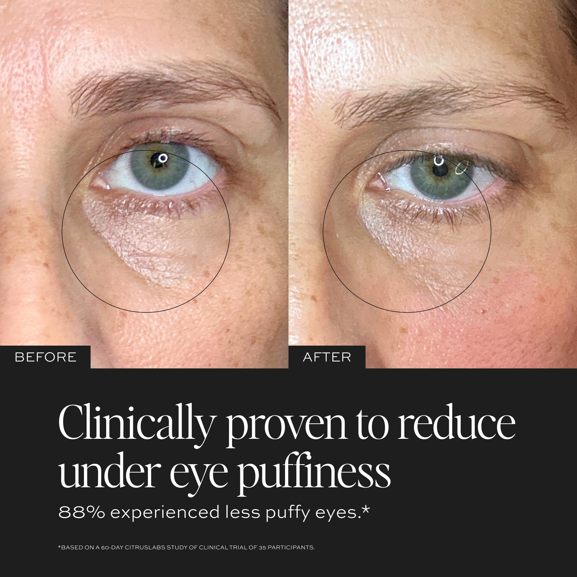 DIME eye serum held in hand to show 0.5 oz scale and travel-friendly size
