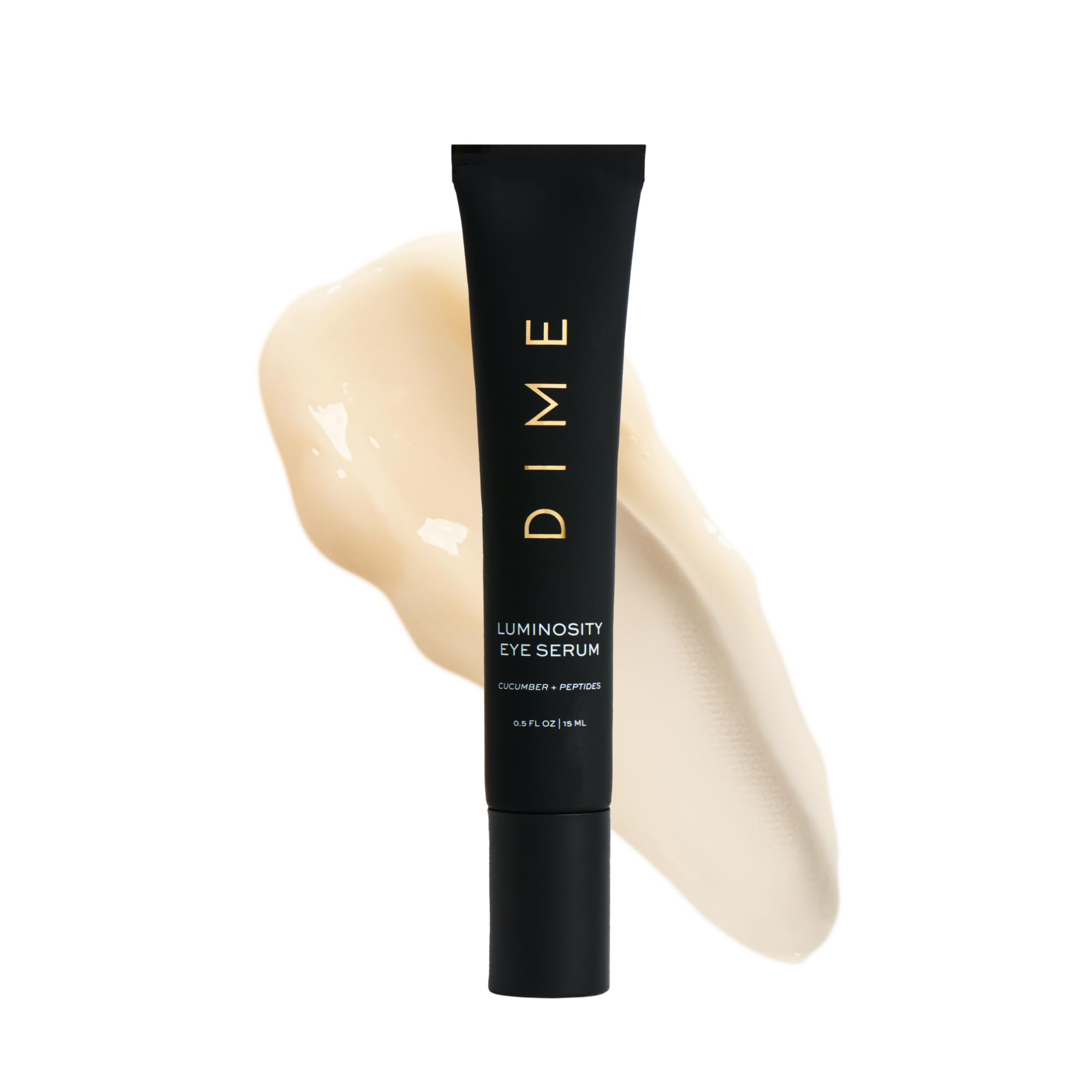 DIME Luminosity Eye Serum styled on bathroom shelf for daily routine inspiration