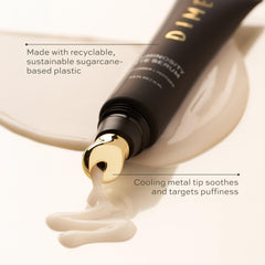 DIME serum applied under eye before makeup for smoothing and priming benefits